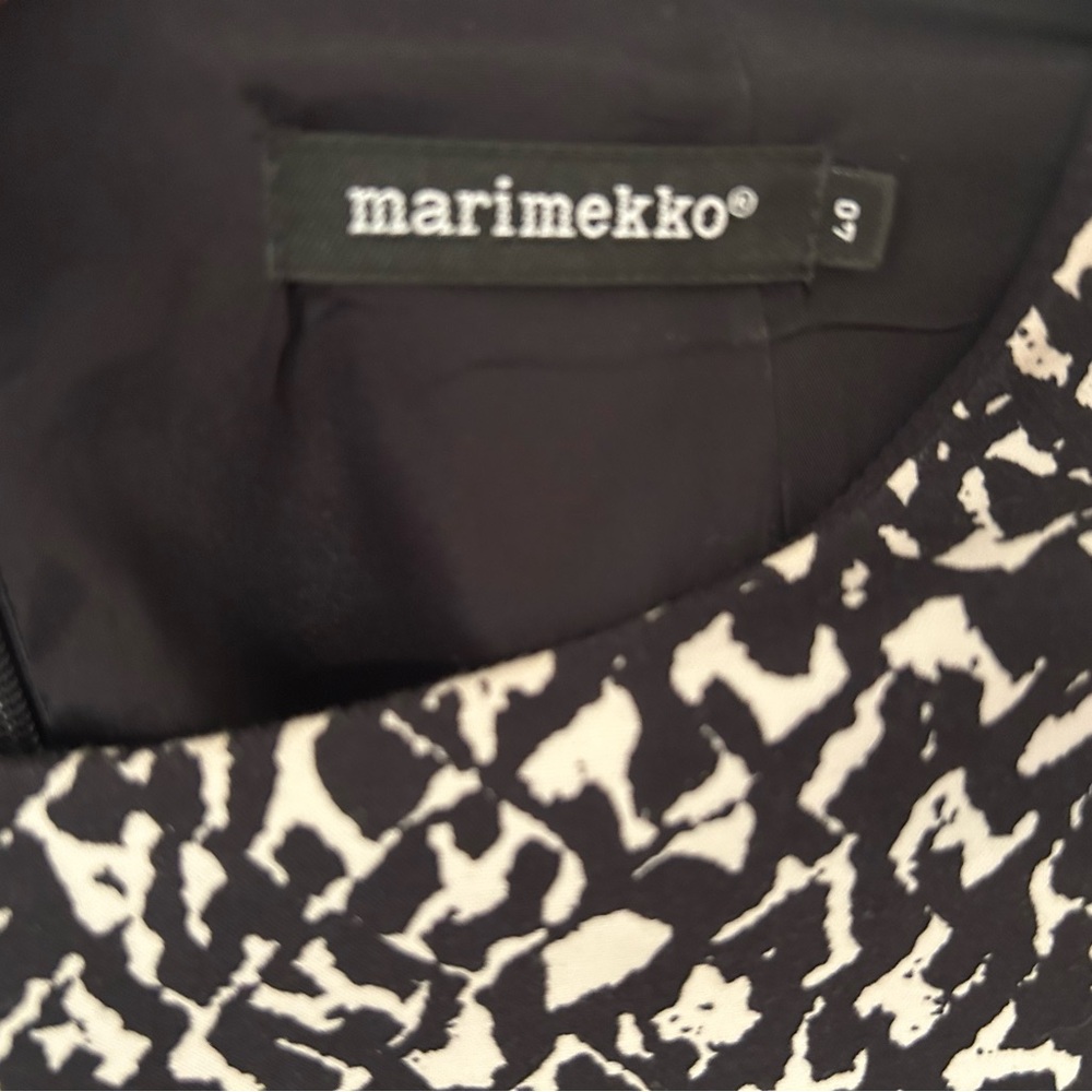 Marimekko Monochrome Abstract Dress